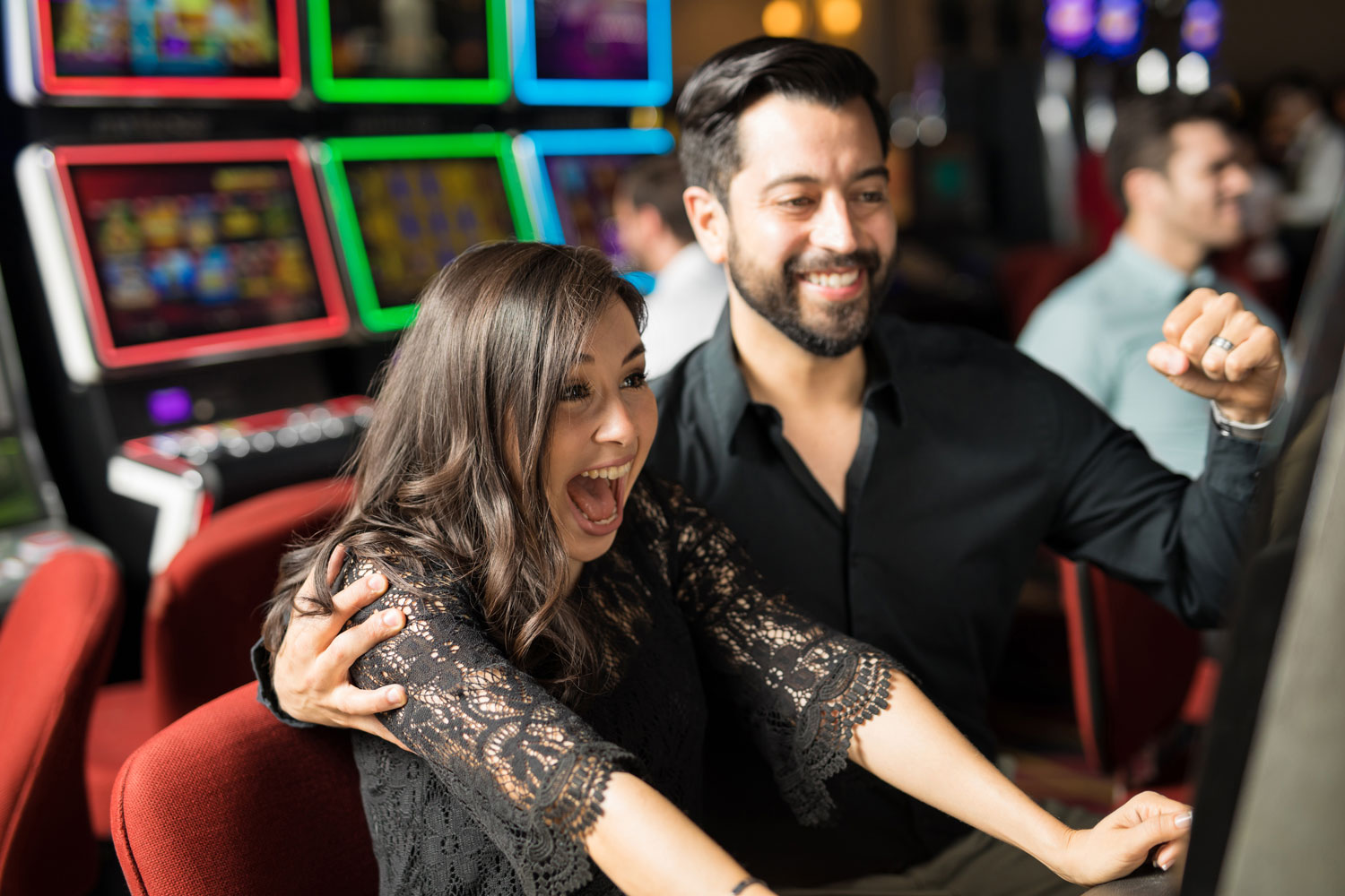 Winners - Man and Woman Celebrating