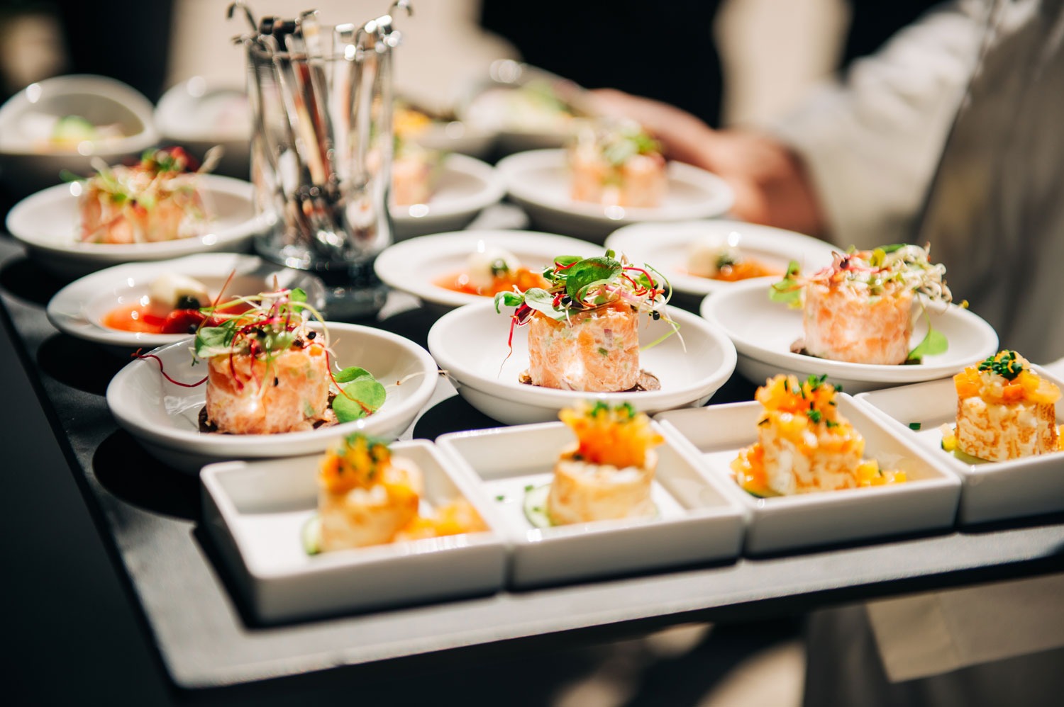 Events - Plates of dessert being served