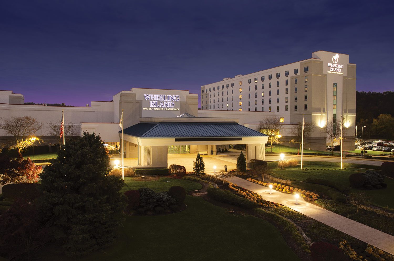 Hotel - Exterior shot at night